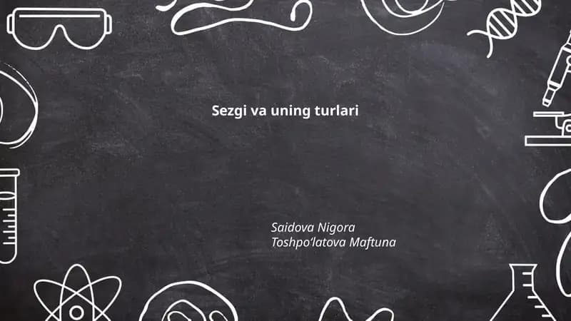 Sezgi va uning turlari