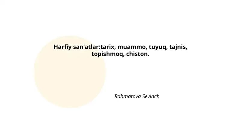 Harfiy san'atlar tarixi