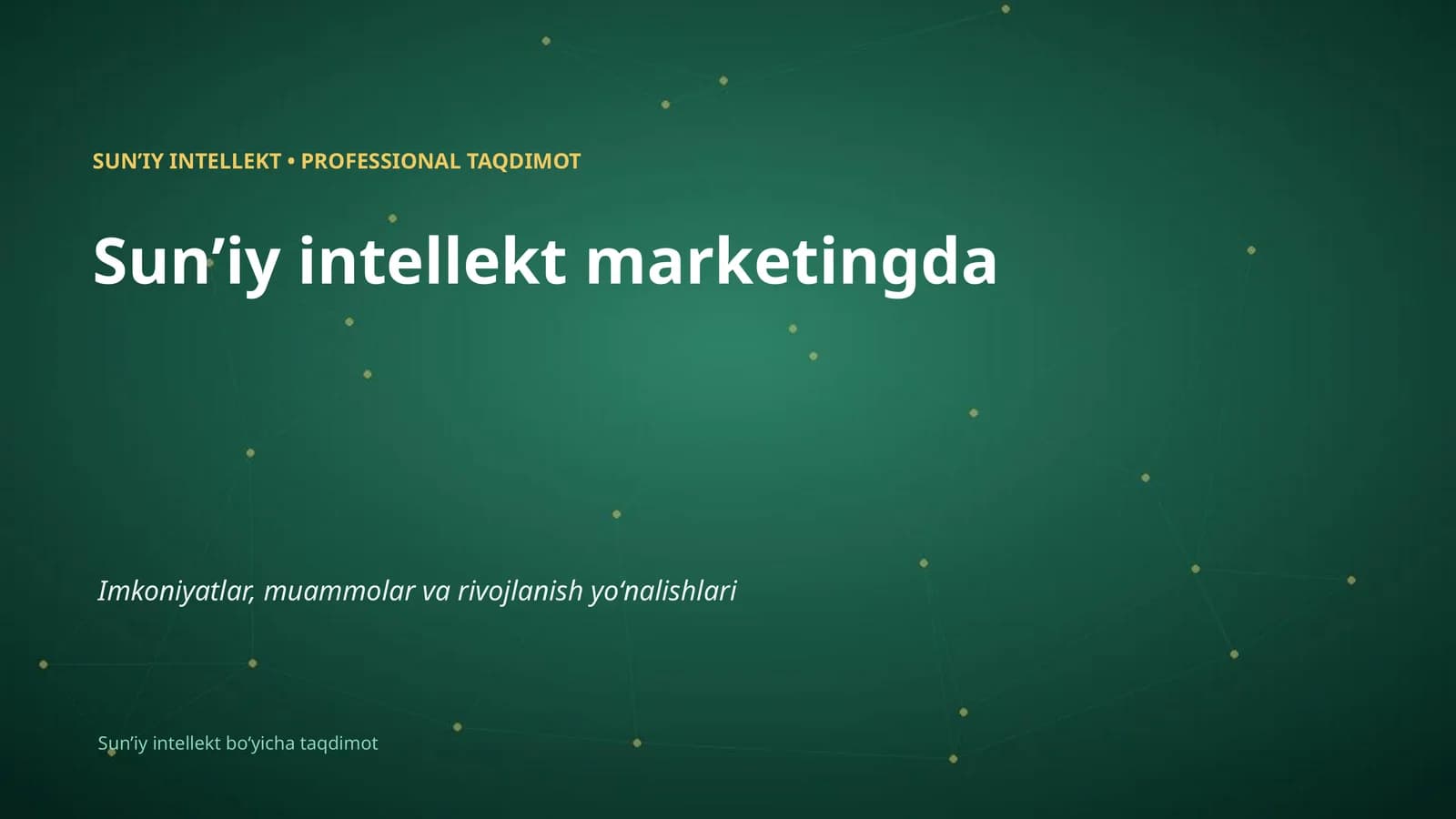 Sunʼiy Intellekt Marketingda