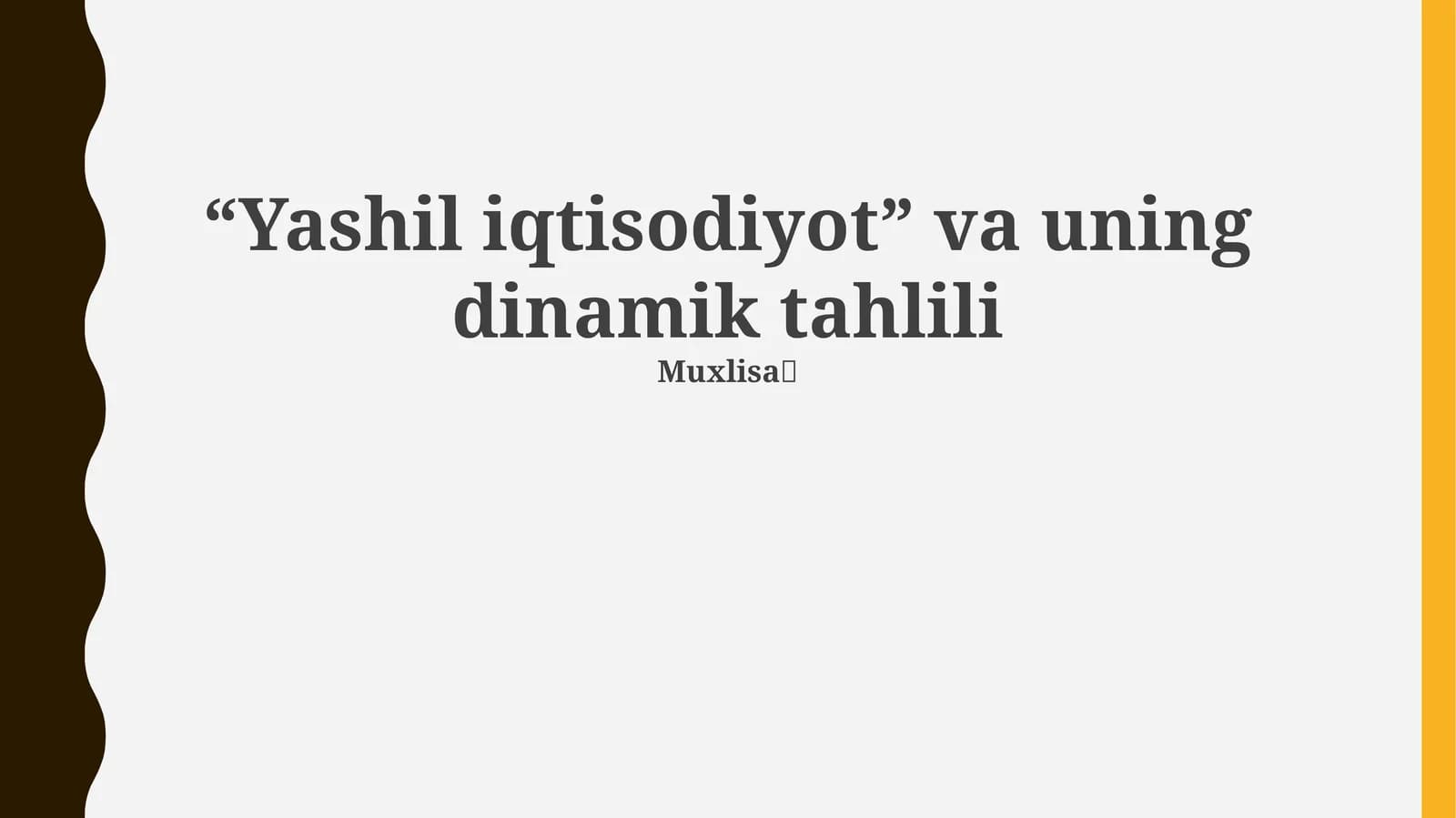 Yashil iqtisodiyot