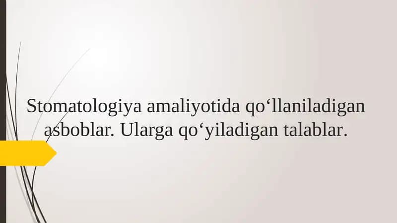 Stomatologiyaamaliyoti