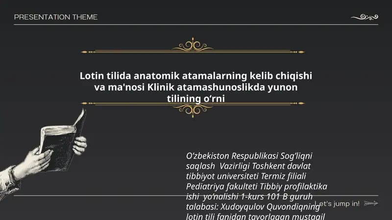 Anatomik Atamalar va Klinik Atamashunoslik