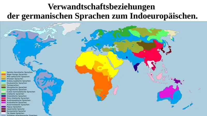 Verwandtschaftsbeziehungender germanischen Sprachen zum Indoeuropäischen