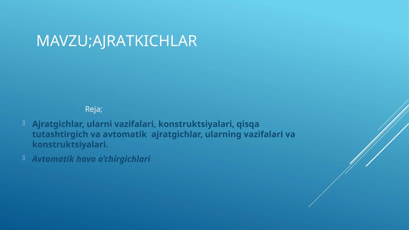 Ajratk ichl ar