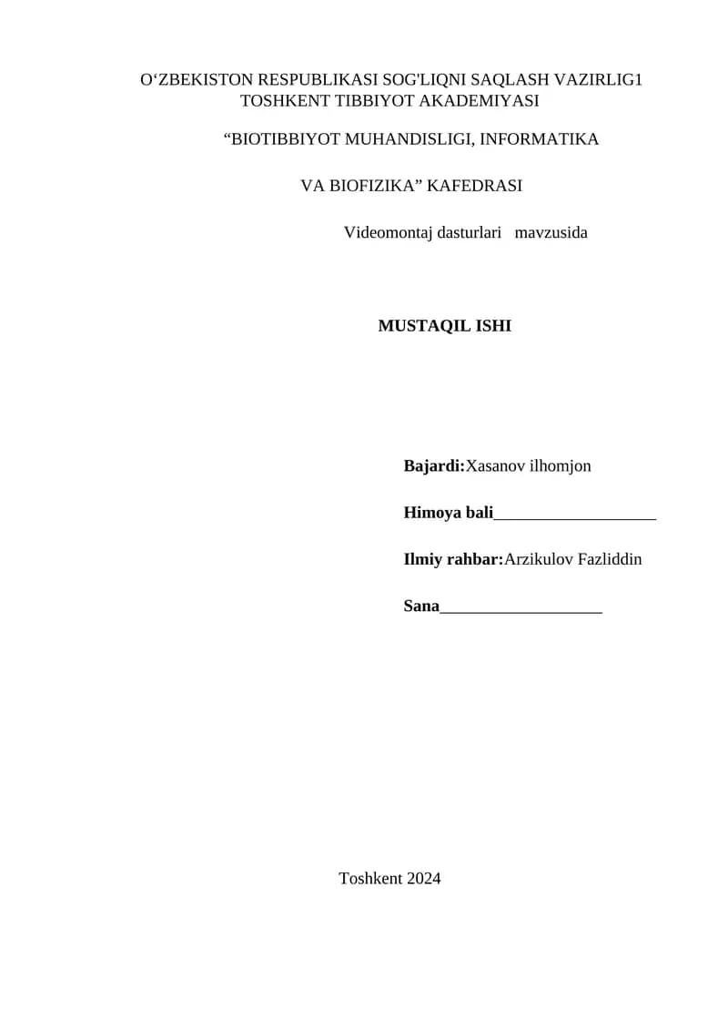 Video montaj dasturlari