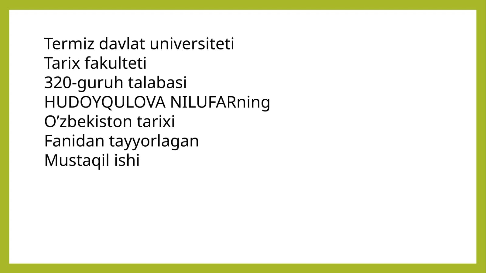 PAXTA ISHI VA OZBEK ISHI