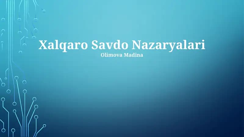 Xalqaro Savdo Nazaryalari