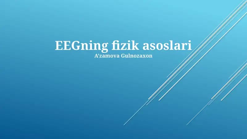 EEGning fizik asoslari