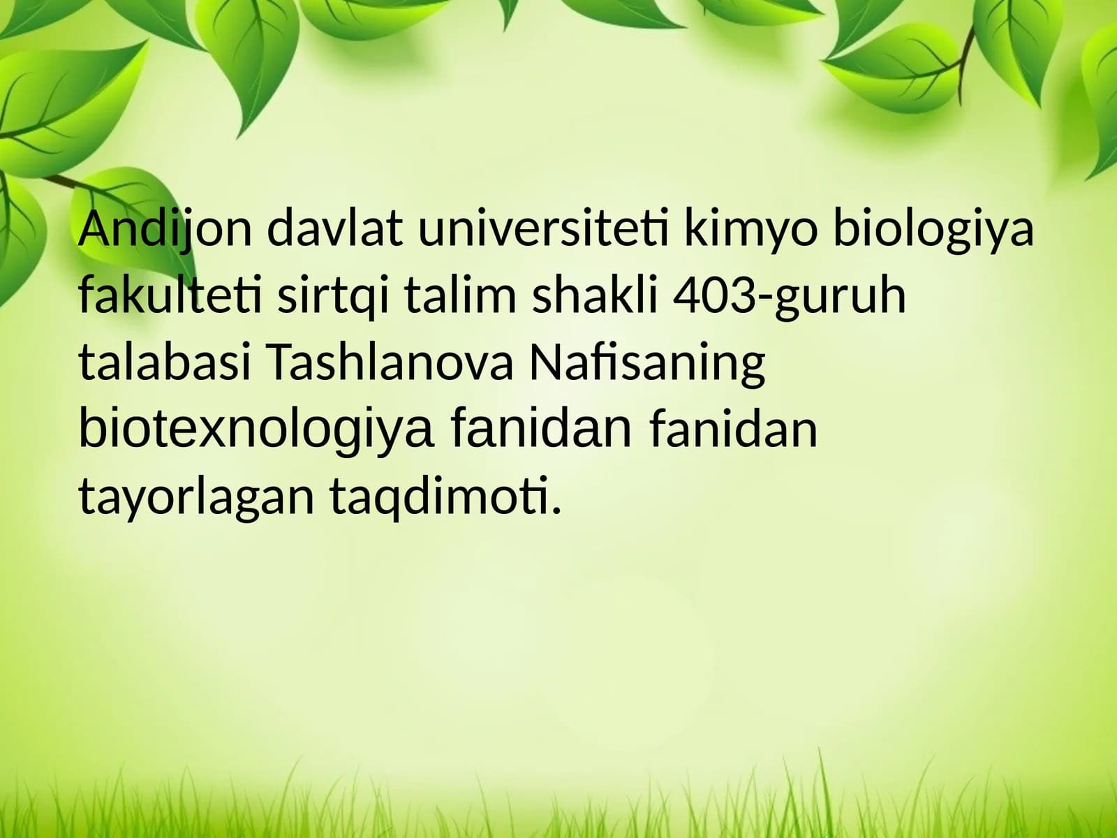 ANTIBIOTIKLAR ISHLAB CHIQARISH
