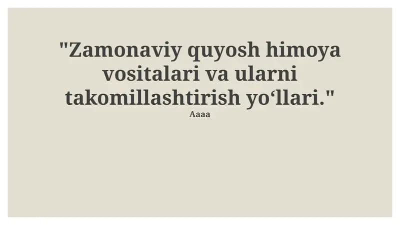 Ularni takomillashtirish yo‘llari