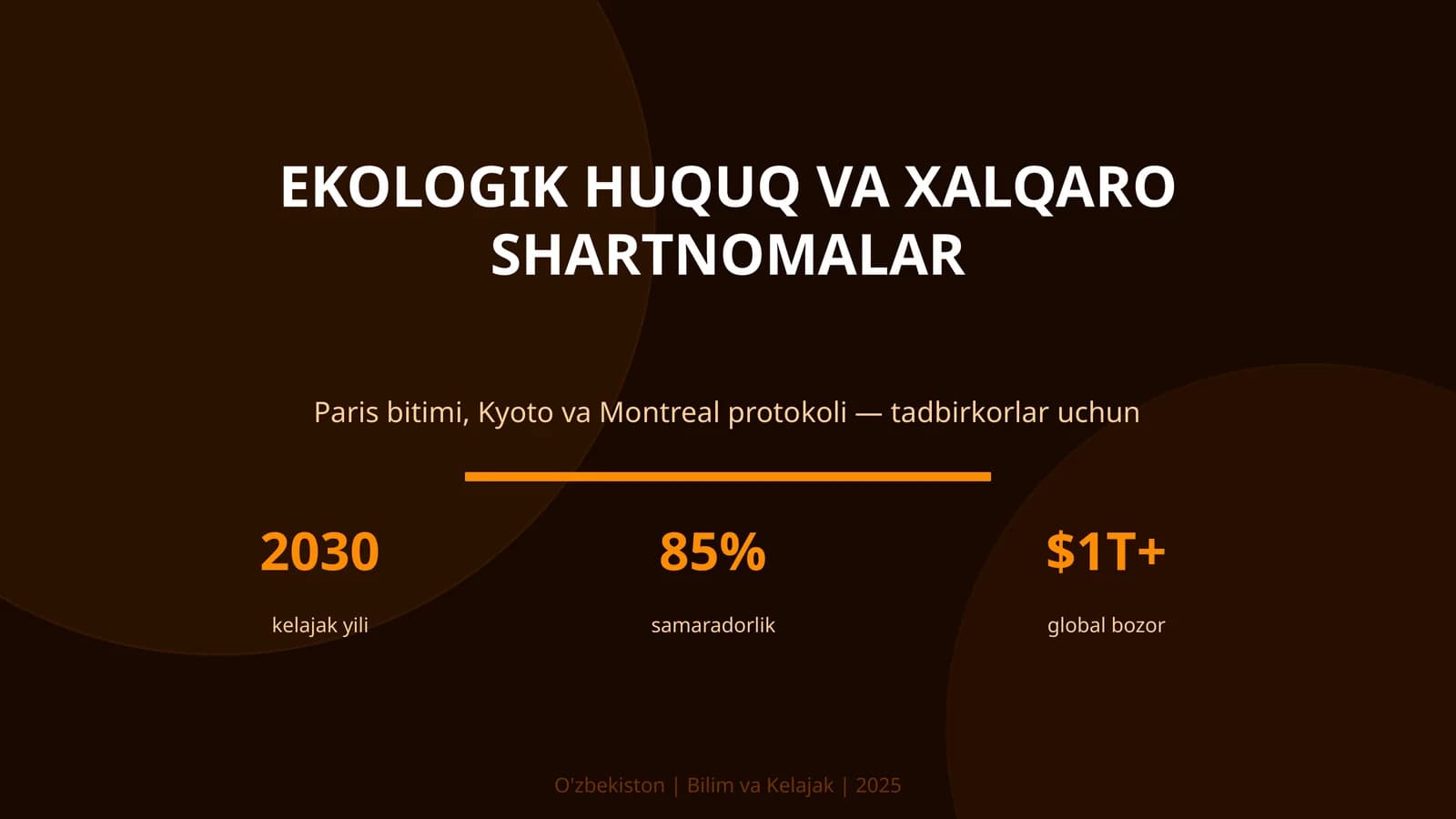Ekologik huquq va xalqaro shartnomalar