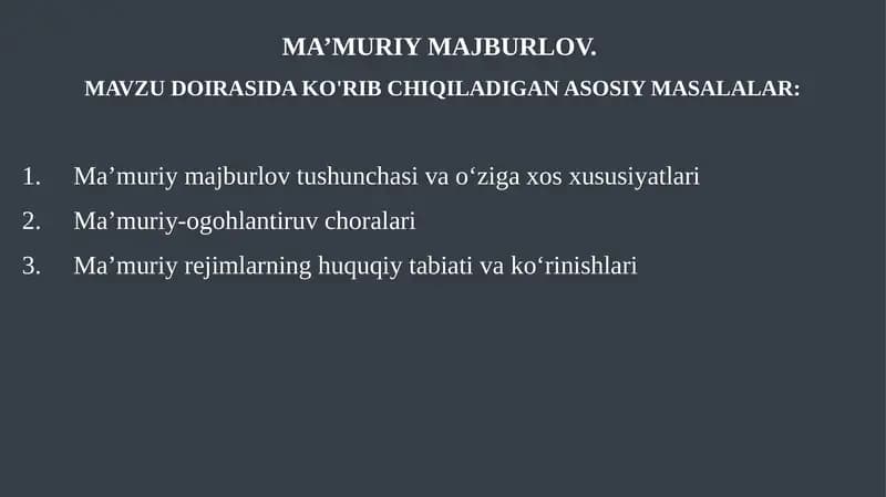 Ma’muriy majburlov