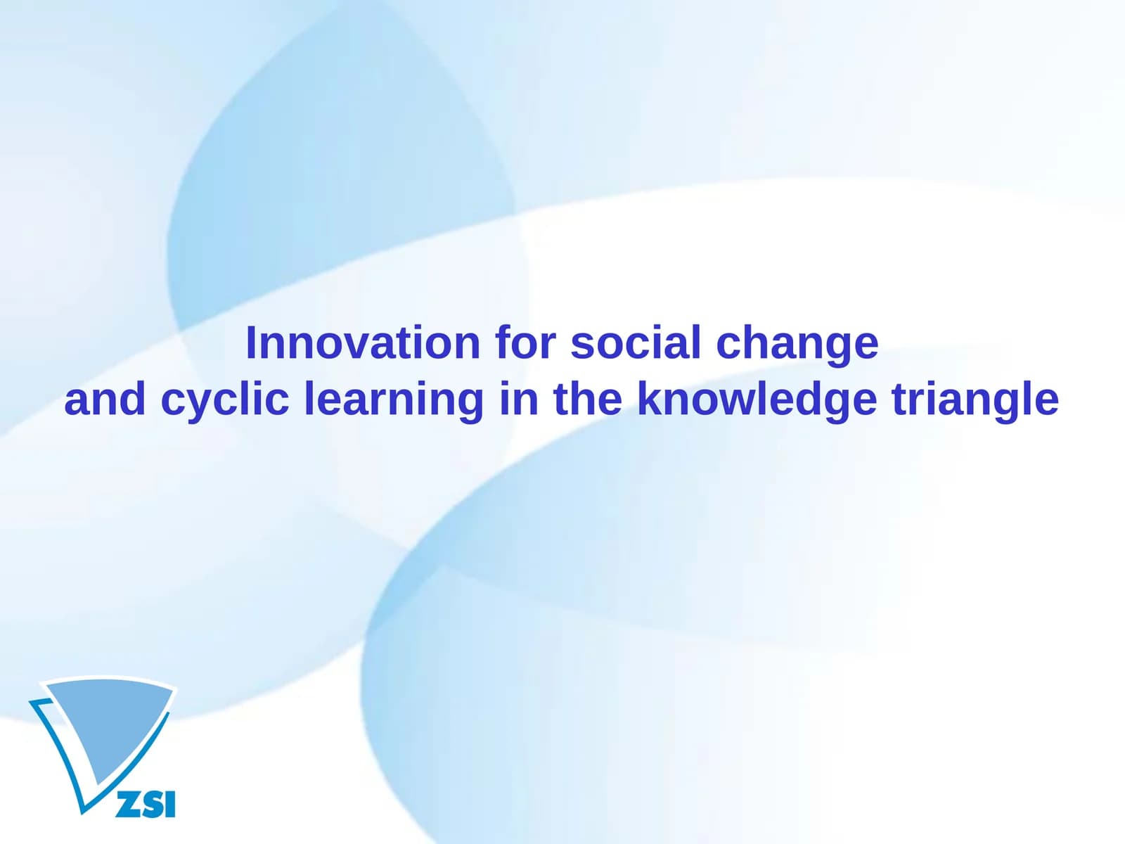 Innovation for social change