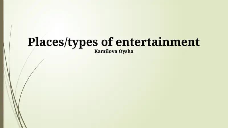 Experiential Entertainment