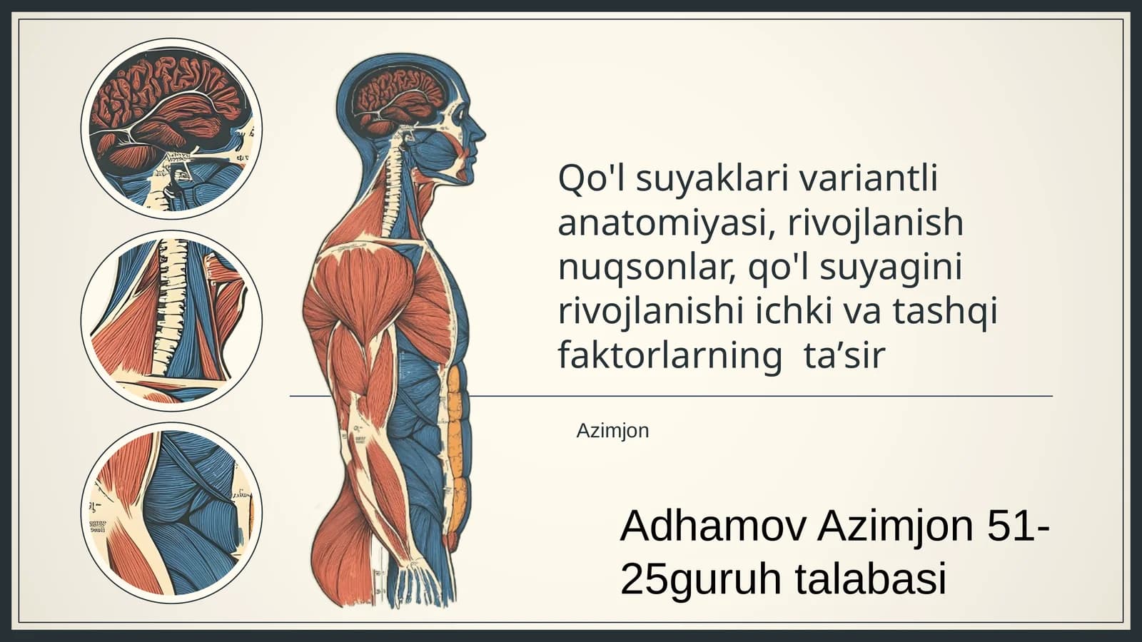 Qo'l suyaklari variantli anatomiyasi