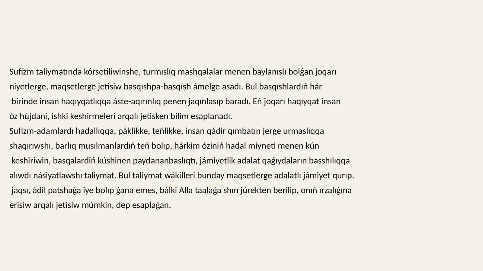 Sufizm taliymati