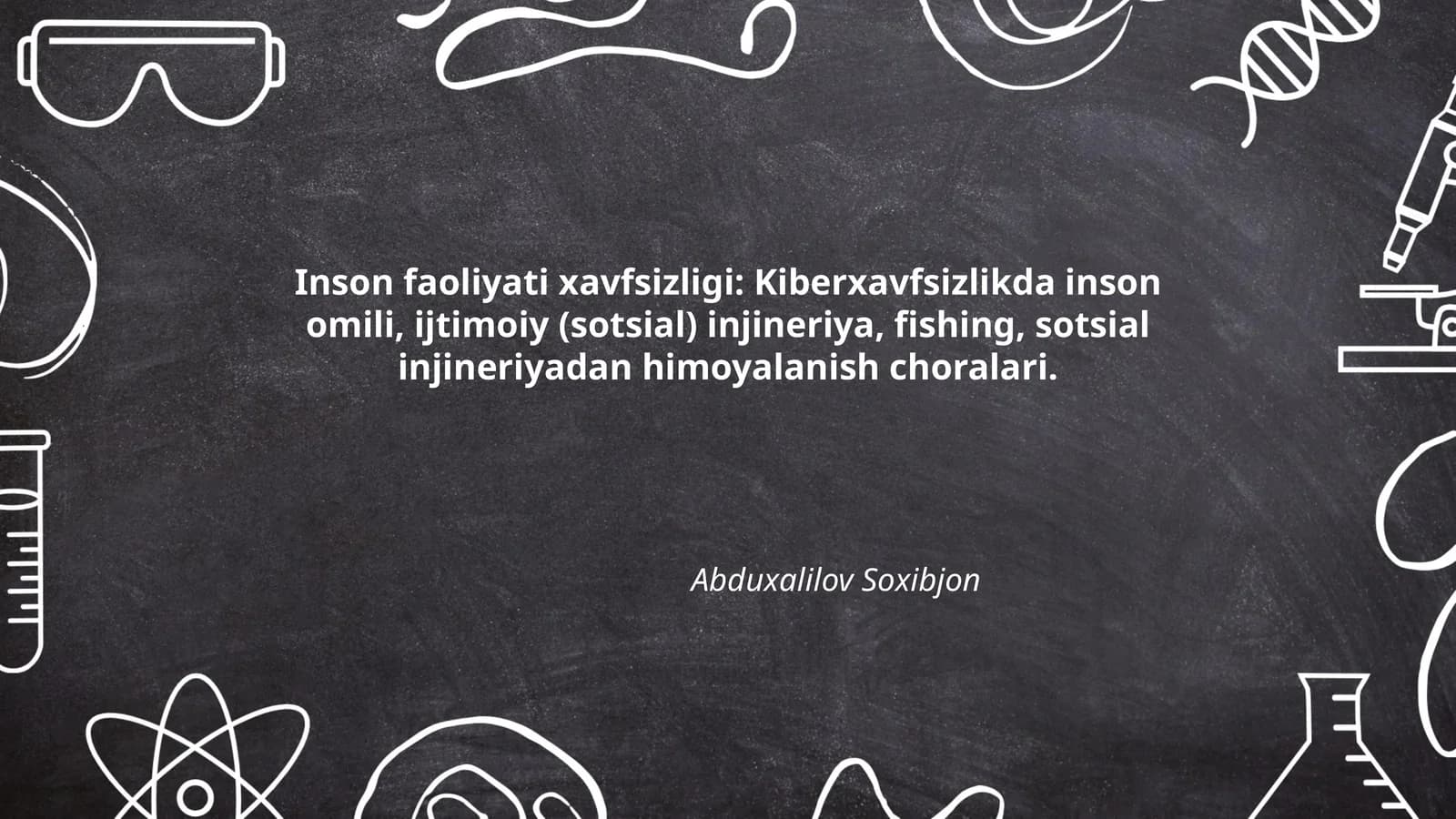 Inson faoliyati xavfsizligi