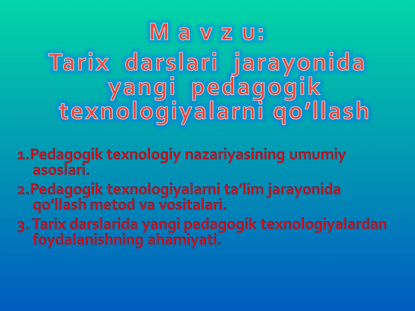 Pedagogik texnologiya