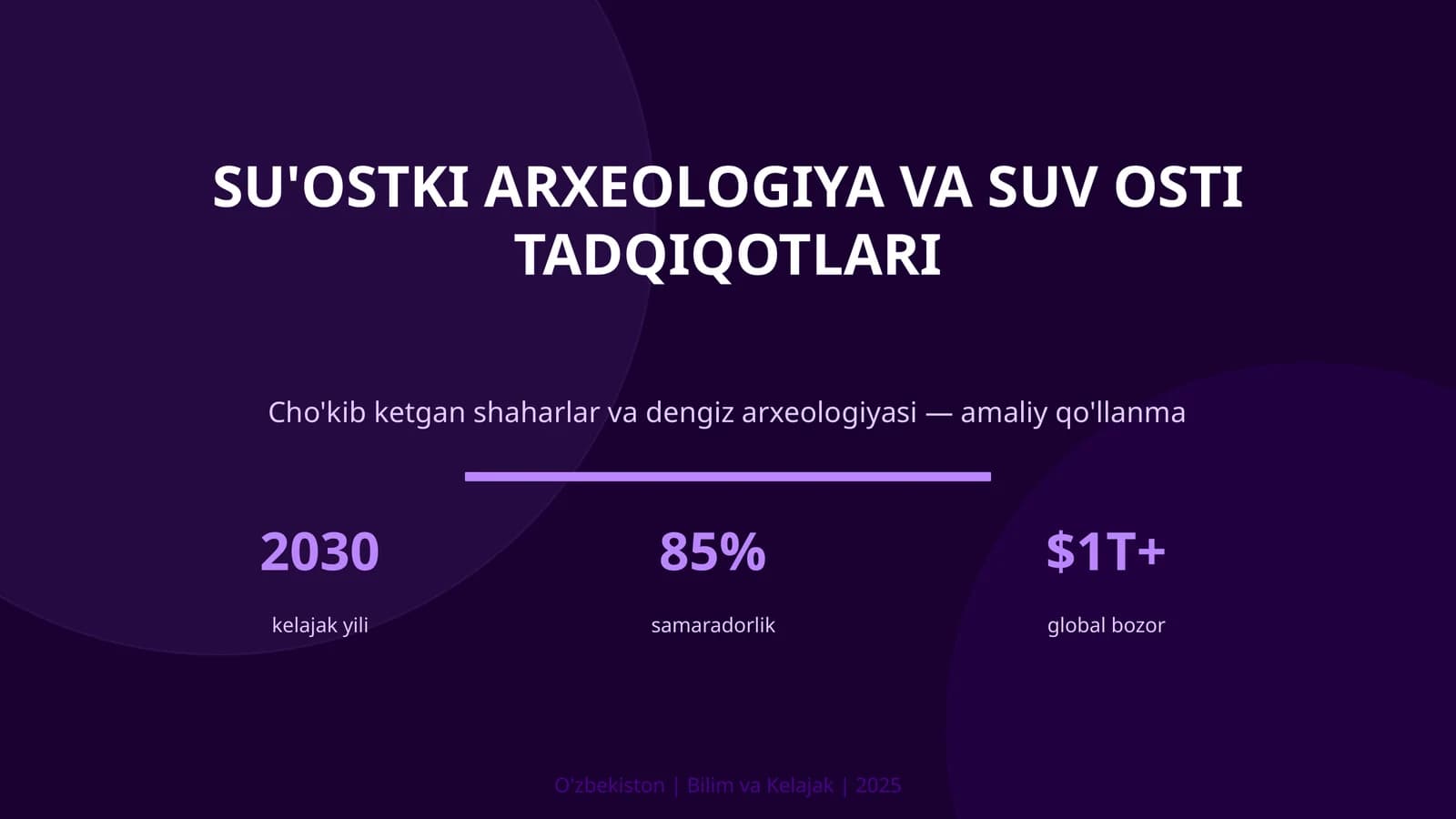 Cho'kib ketgan shaharlar va dengiz arxeologiyasi — amaliy qo'llanma