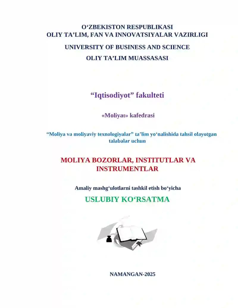 Uslubiy ko'rsatma