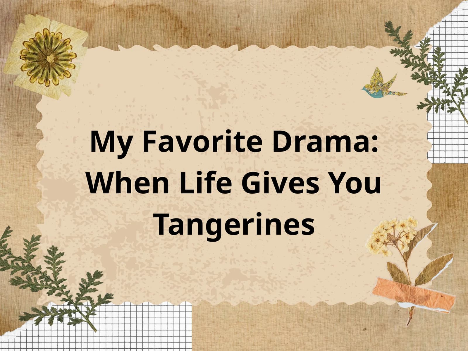 My Favorite Drama: When Life Gives You Tangerines