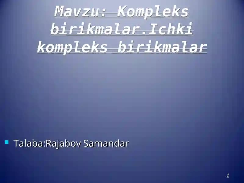 Kompleks birikmalar