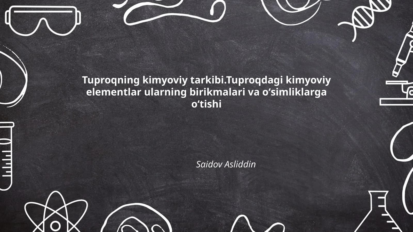 Tuproqning kimyoviy tarkibi