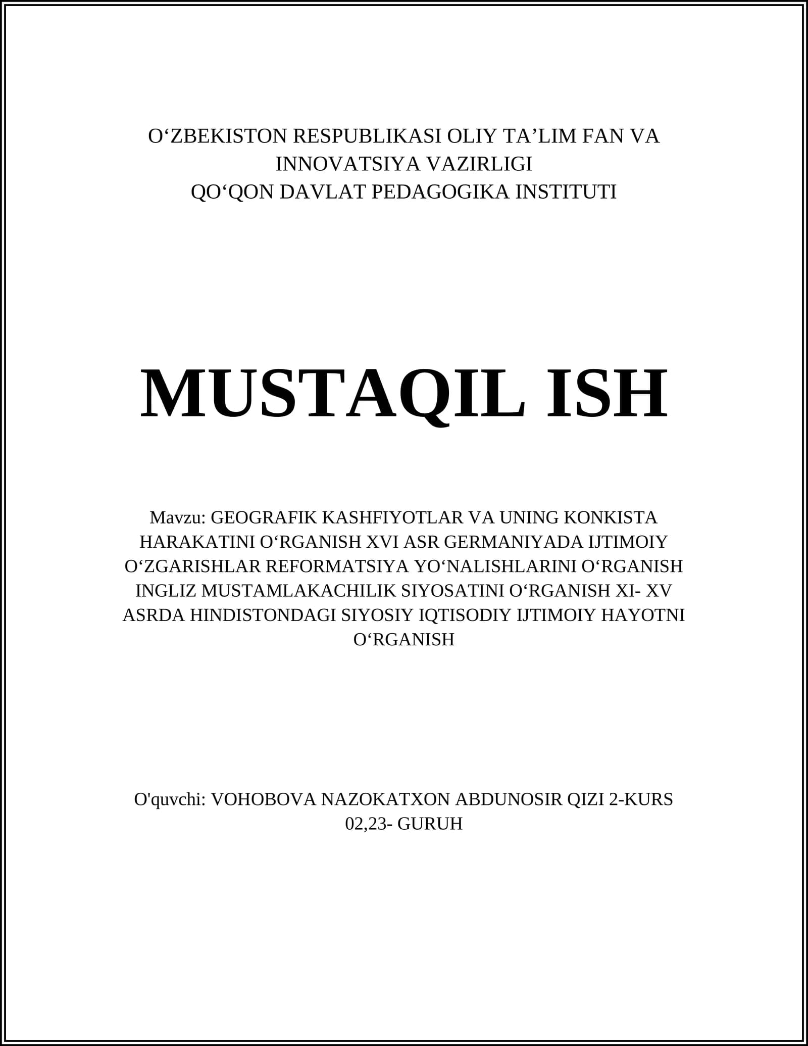 Geografik kashfiyotlar va ularning ta'siri