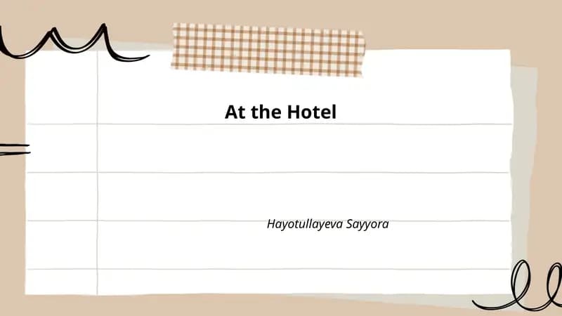 At the Hotel