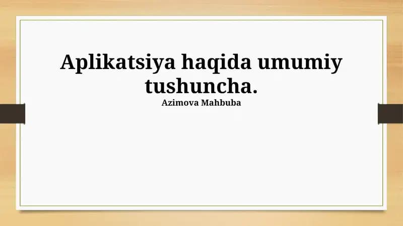 Aplikatsiya