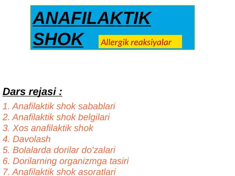 ANAFILAKTIK SHOK