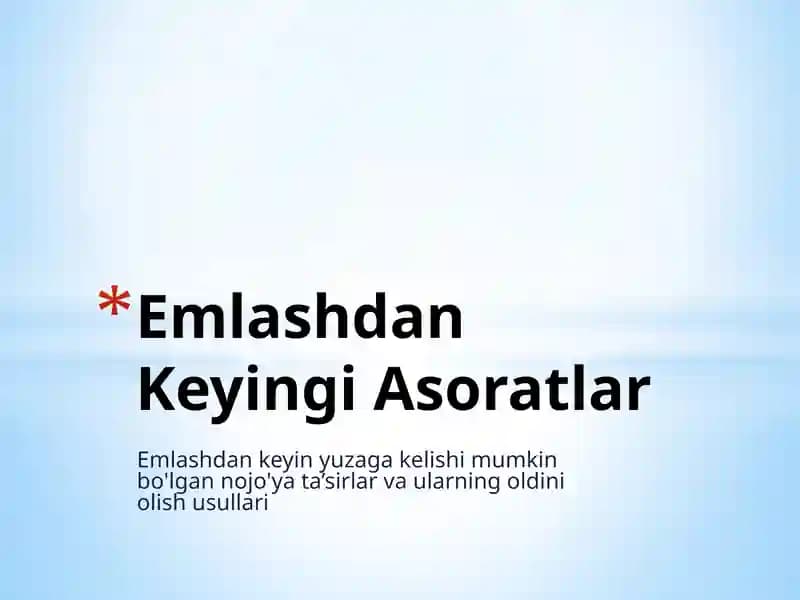 Emlashdan keyin