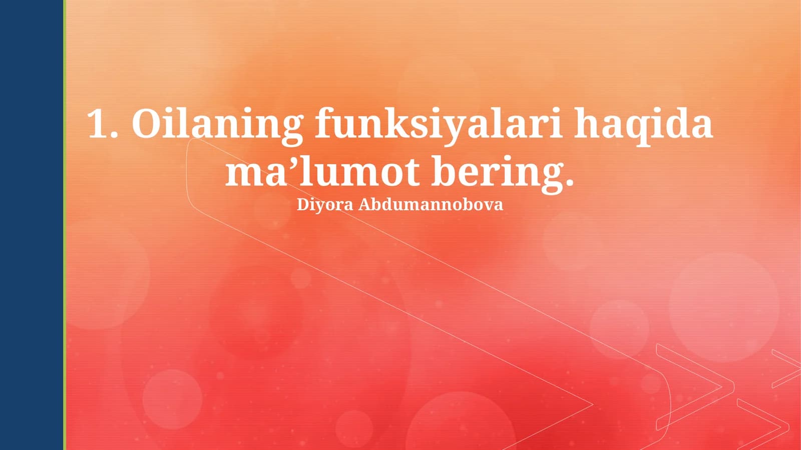 Oila Funktsiyalari