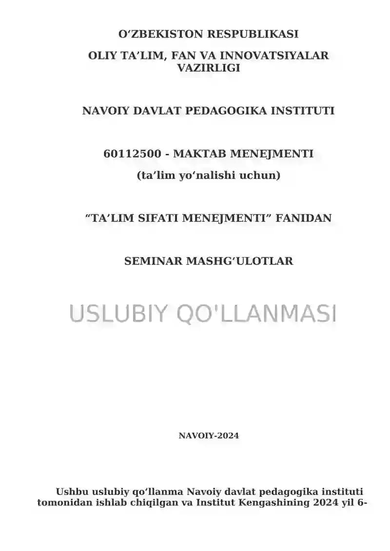 Talim sifati menejmenti