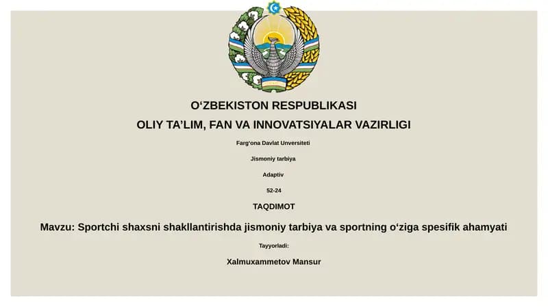 Jismoniy tarbiya