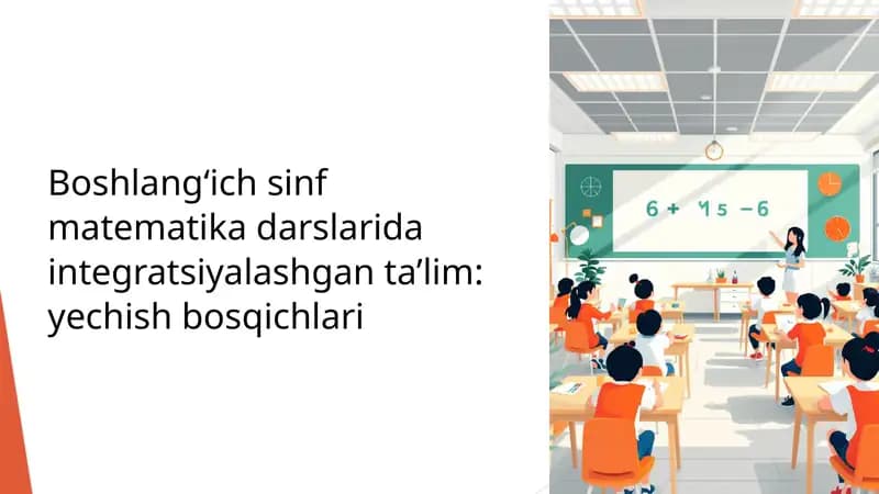 Integratsiyalashgan ta’lim: yechish bosqichlari