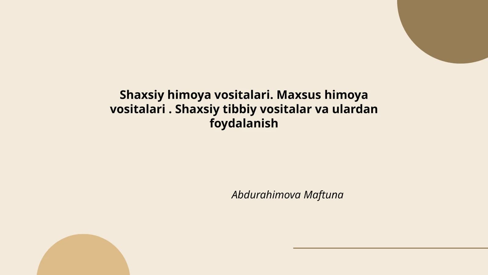 Shaxsiy himoya vositalari