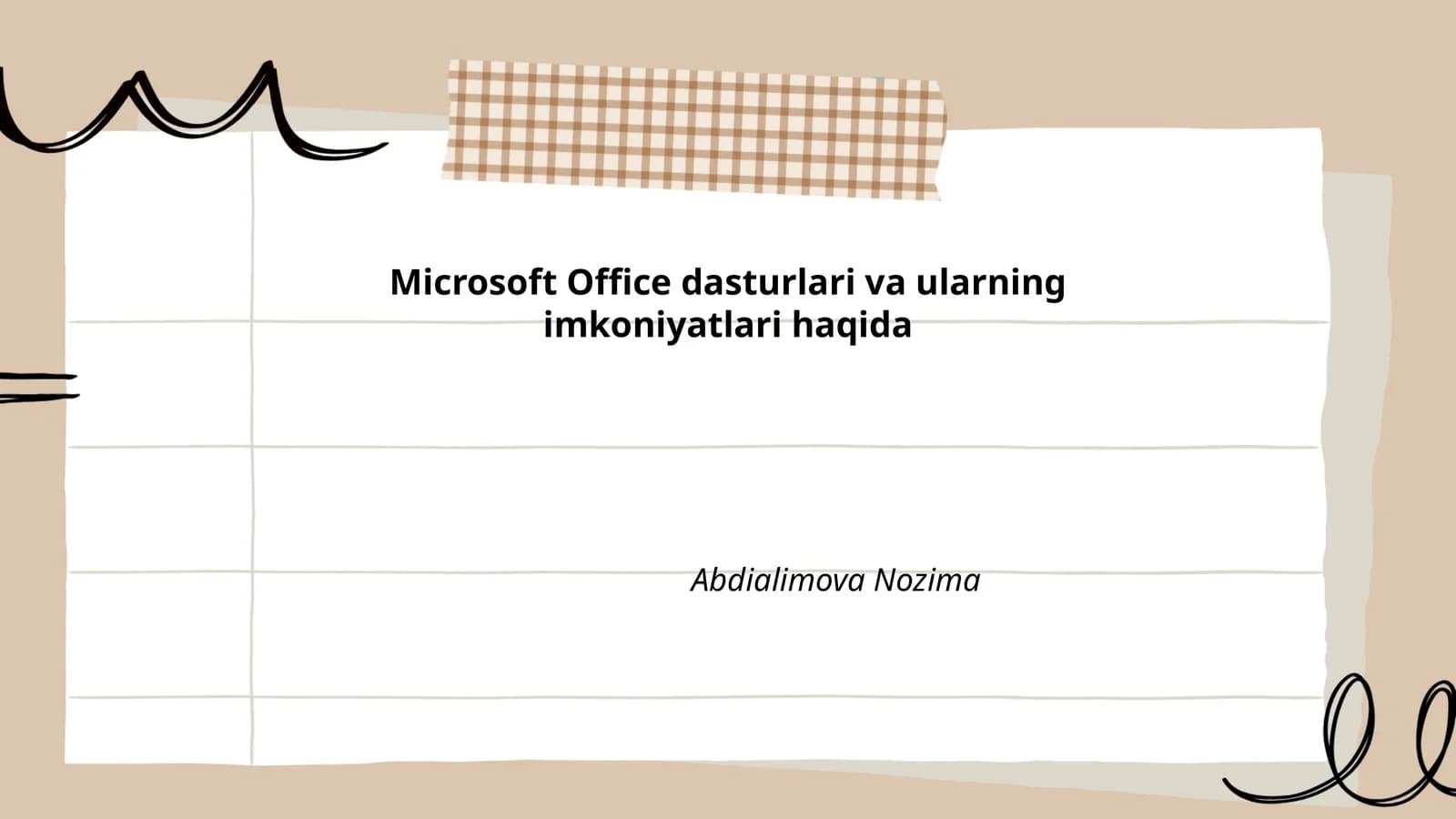 Microsoft Word dasturi va uning asosiy imkoniyatlari