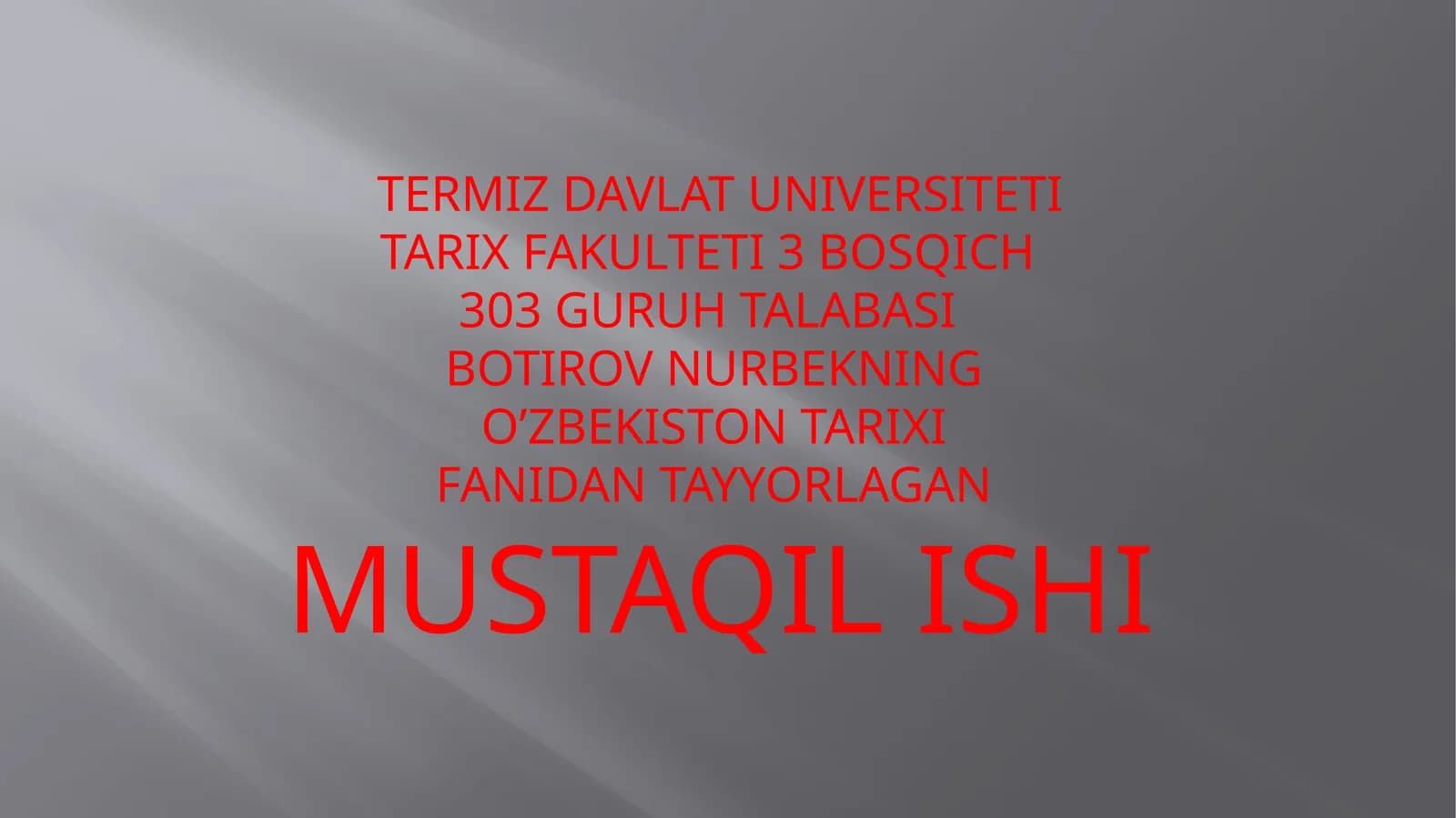 SHO'ROI ISLOMNING TUZILISHI VA UNING FAOLIYATI