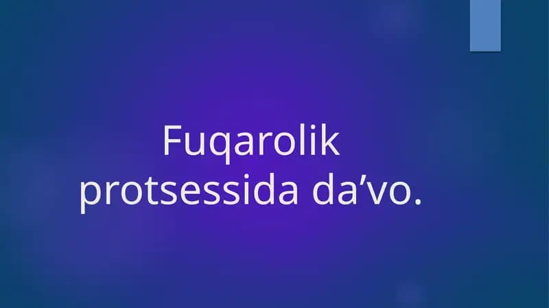 Fuqarolik protsessida daʼvo