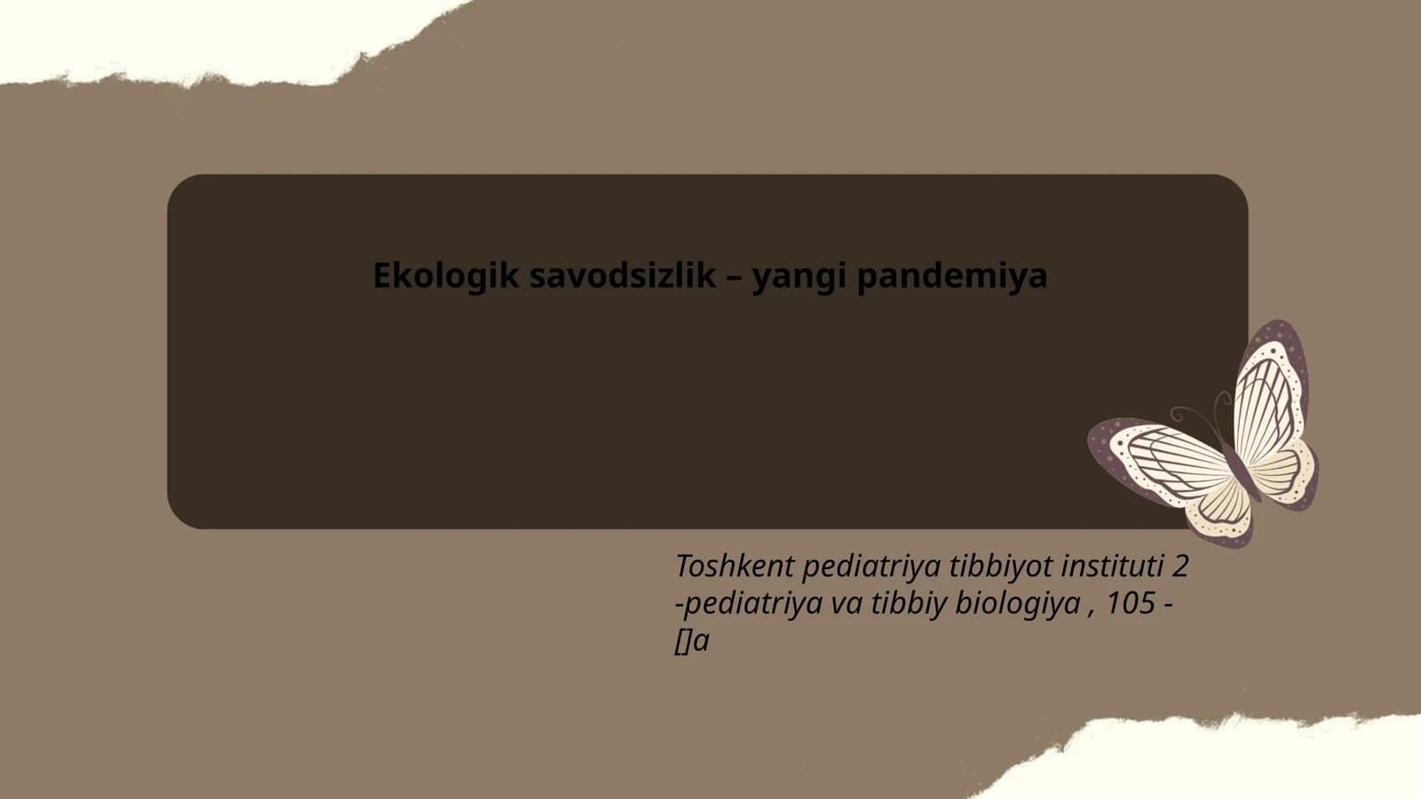 Ekologik savodsizlik – yangi pandemiya