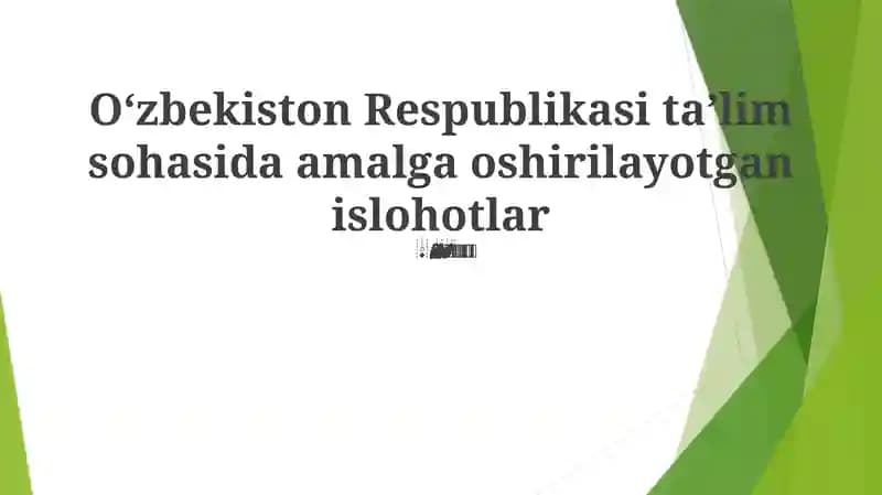 O'qituvchilarni tayyorlash va malakasini oshirish