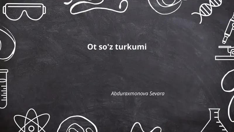 Ot so'z turkumi