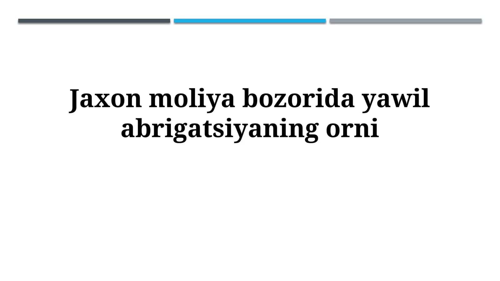 Jaxon moliya bozorida yawilabrigatsiyaningorni