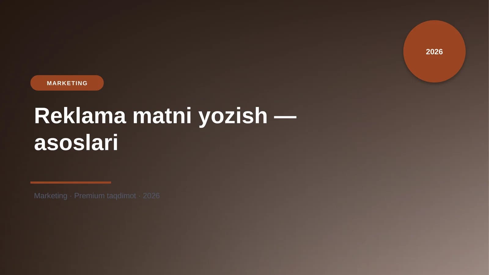 Reklama matni yozish — asoslari