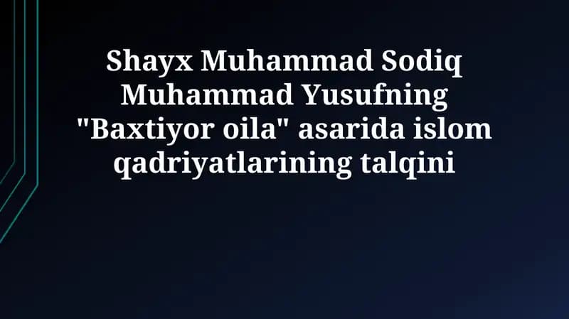 Baxtiyor oila