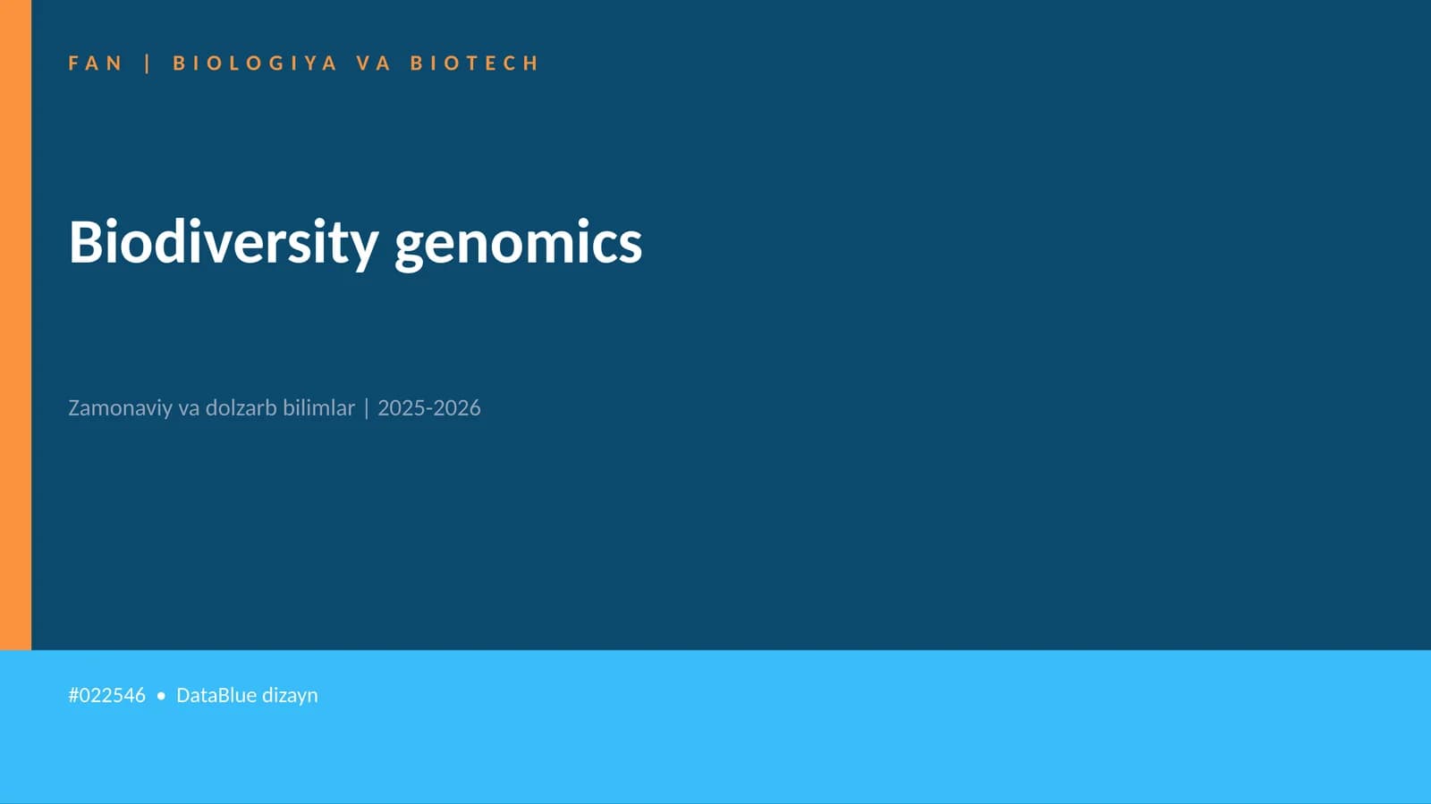Biodiversity genomics