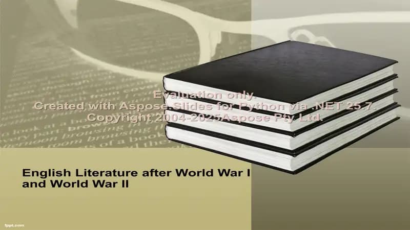 English Literature after World War I and World War II