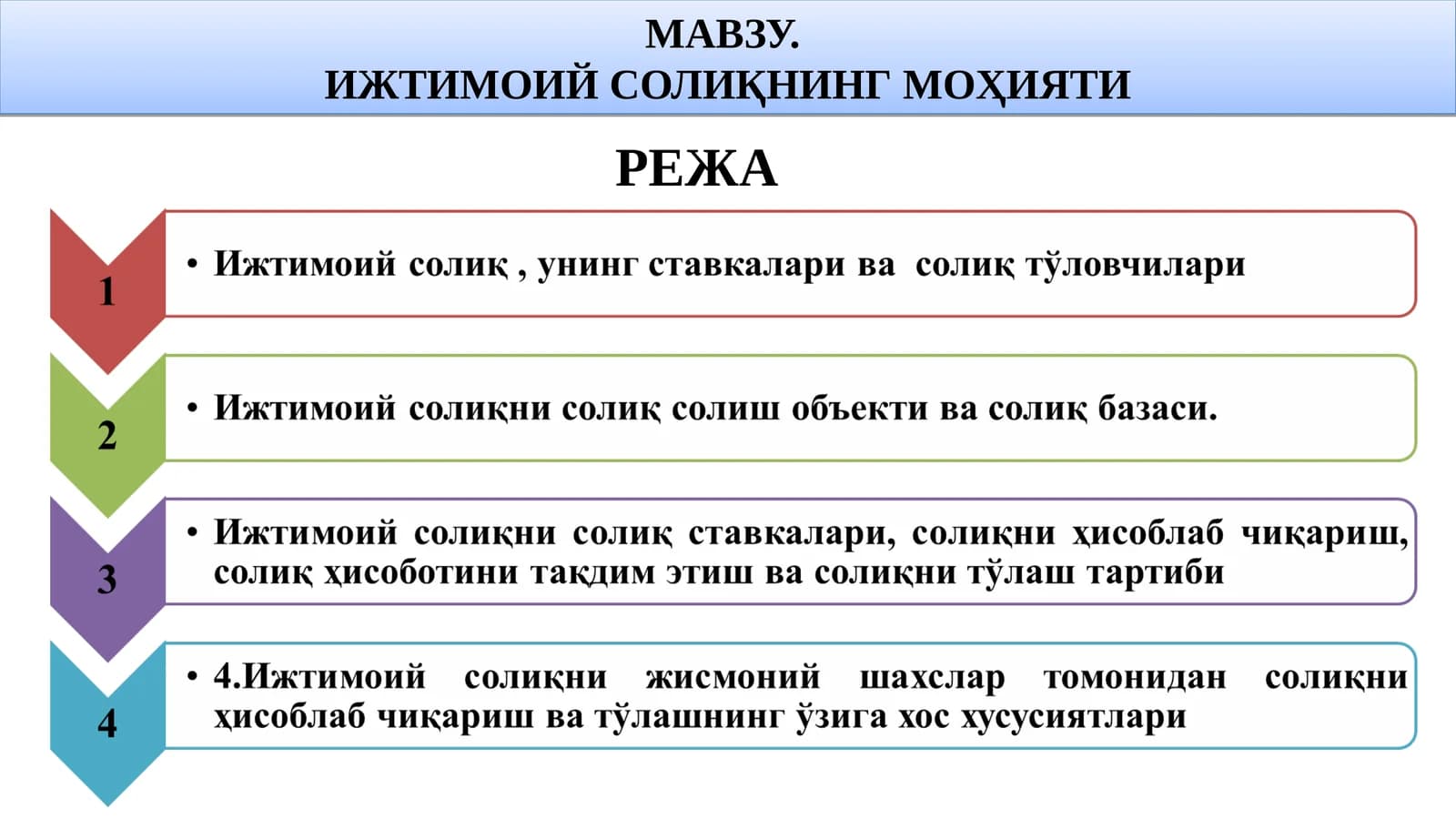 Ижтимоий Солиқнинг Моҳияти