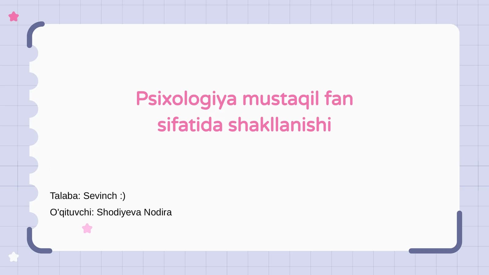 Psixologiya mustaqil fan sifatida shakllanishi